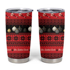 New Zealand Darts Christmas Tumbler Cup Merry Xmas Aotearoa Maori Red - Aussie Hoodie
