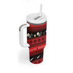 New Zealand Darts Christmas Tumbler With Handle Merry Xmas Aotearoa Maori Red - Aussie Hoodie