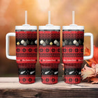 New Zealand Darts Christmas Tumbler With Handle Merry Xmas Aotearoa Maori Red - Aussie Hoodie