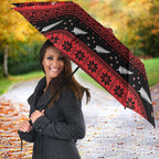 New Zealand Darts Christmas Umbrella Merry Xmas Aotearoa Maori Red - Aussie Hoodie