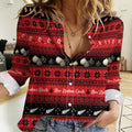 New Zealand Darts Christmas Women Casual Shirt Merry Xmas Aotearoa Maori Red - Aussie Hoodie