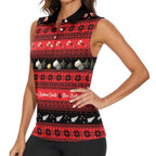 New Zealand Darts Christmas Women Sleeveless Polo Shirt Merry Xmas Aotearoa Maori Red - Aussie Hoodie