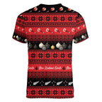 New Zealand Darts Christmas Women V-Neck T-Shirt Merry Xmas Aotearoa Maori Red - Aussie Hoodie