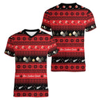 New Zealand Darts Christmas Women V-Neck T-Shirt Merry Xmas Aotearoa Maori Red - Aussie Hoodie