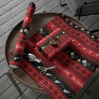 New Zealand Darts Christmas Wrapping Paper Merry Xmas Aotearoa Maori Red - Aussie Hoodie