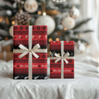 New Zealand Darts Christmas Wrapping Paper Merry Xmas Aotearoa Maori Red - Aussie Hoodie