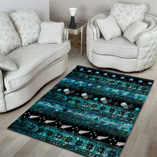New Zealand Darts Christmas Area Rug Merry Xmas Aotearoa Maori Paua Shell - Aussie Hoodie