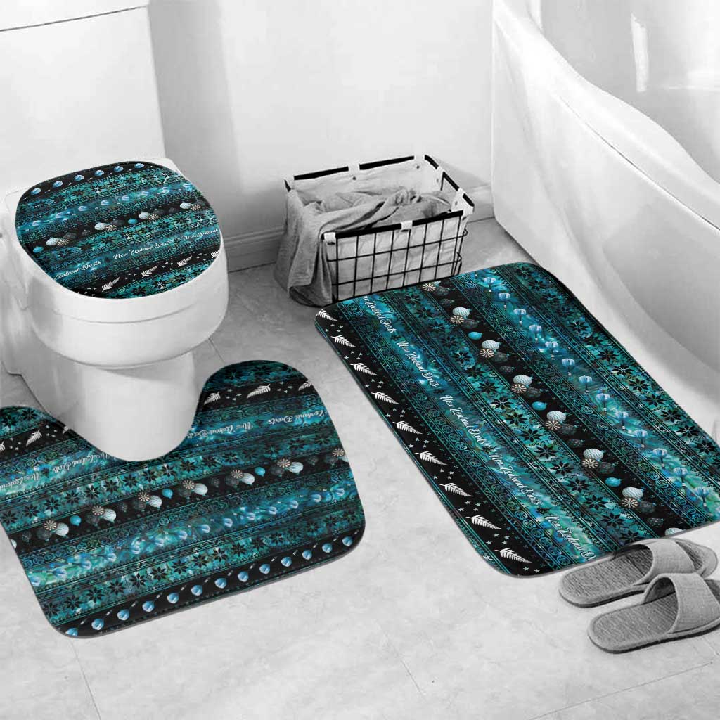New Zealand Darts Christmas Bathroom Set Merry Xmas Aotearoa Maori Paua Shell - Aussie Hoodie
