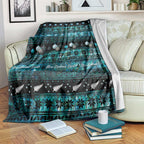 New Zealand Darts Christmas Blanket Merry Xmas Aotearoa Maori Paua Shell - Aussie Hoodie