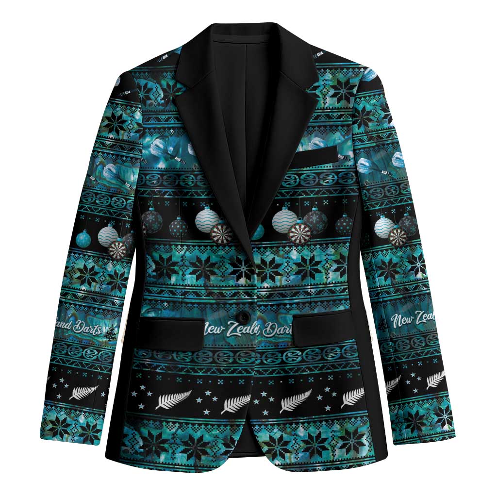 New Zealand Darts Christmas Blazer Merry Xmas Aotearoa Maori Paua Shell - Aussie Hoodie
