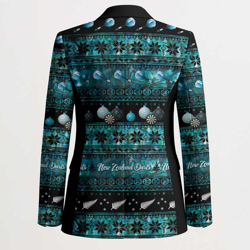 New Zealand Darts Christmas Blazer Merry Xmas Aotearoa Maori Paua Shell - Aussie Hoodie