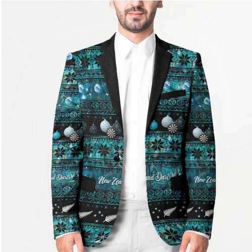 New Zealand Darts Christmas Blazer Merry Xmas Aotearoa Maori Paua Shell - Aussie Hoodie
