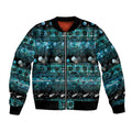 New Zealand Darts Christmas Bomber Jacket Merry Xmas Aotearoa Maori Paua Shell - Aussie Hoodie