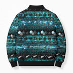 New Zealand Darts Christmas Bomber Puffer Jacket Merry Xmas Aotearoa Maori Paua Shell - Aussie Hoodie