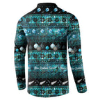 New Zealand Darts Christmas Button Sweatshirt Merry Xmas Aotearoa Maori Paua Shell - Aussie Hoodie