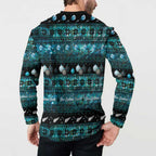 New Zealand Darts Christmas Button Sweatshirt Merry Xmas Aotearoa Maori Paua Shell - Aussie Hoodie