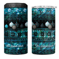 New Zealand Darts Christmas 4 in 1 Can Cooler Tumbler Merry Xmas Aotearoa Maori Paua Shell - Aussie Hoodie