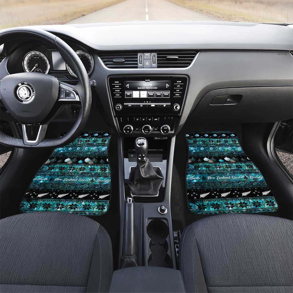 New Zealand Darts Christmas Car Mats Merry Xmas Aotearoa Maori Paua Shell - Aussie Hoodie