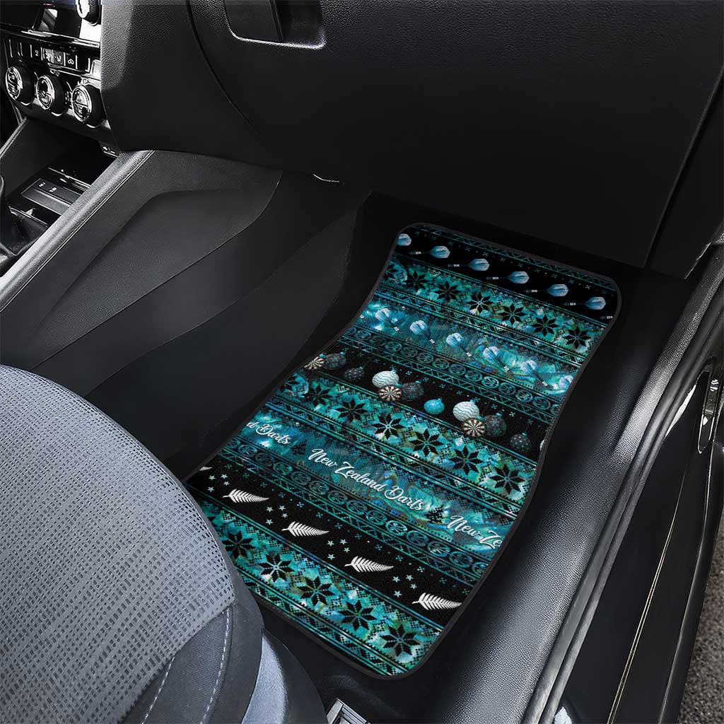 New Zealand Darts Christmas Car Mats Merry Xmas Aotearoa Maori Paua Shell - Aussie Hoodie