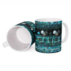 New Zealand Darts Christmas Ceramic Mug Merry Xmas Aotearoa Maori Paua Shell - Aussie Hoodie