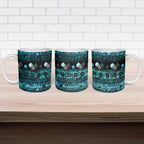 New Zealand Darts Christmas Ceramic Mug Merry Xmas Aotearoa Maori Paua Shell - Aussie Hoodie