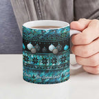 New Zealand Darts Christmas Ceramic Mug Merry Xmas Aotearoa Maori Paua Shell - Aussie Hoodie