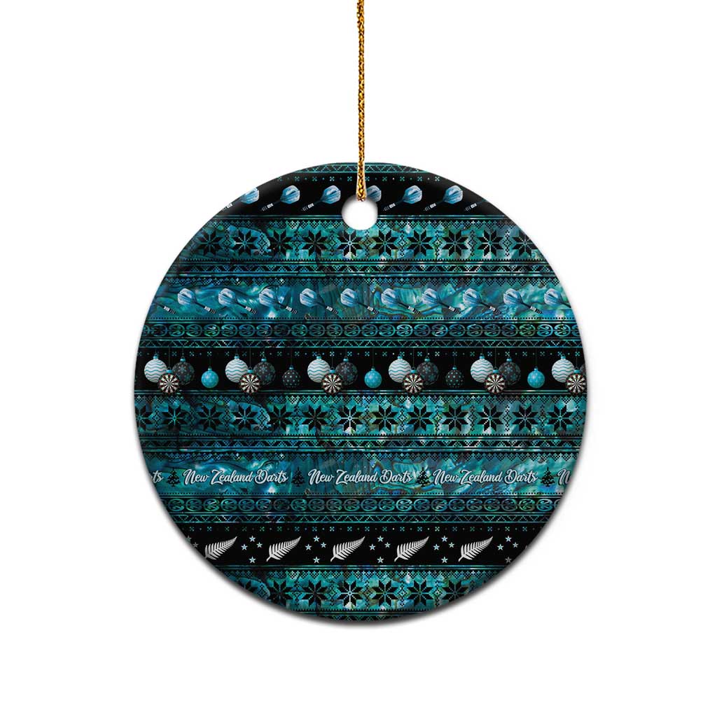 New Zealand Darts Christmas Ceramic Ornament Merry Xmas Aotearoa Maori Paua Shell - Aussie Hoodie