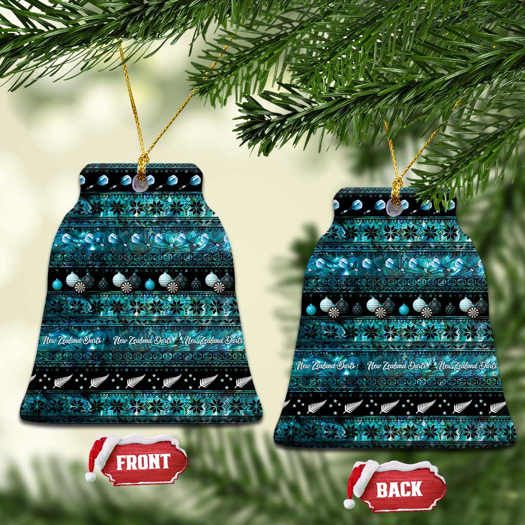 New Zealand Darts Christmas Ceramic Ornament Merry Xmas Aotearoa Maori Paua Shell - Aussie Hoodie
