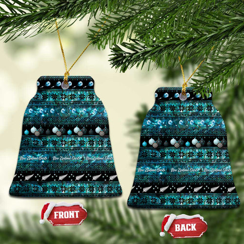 New Zealand Darts Christmas Ceramic Ornament Merry Xmas Aotearoa Maori Paua Shell - Aussie Hoodie