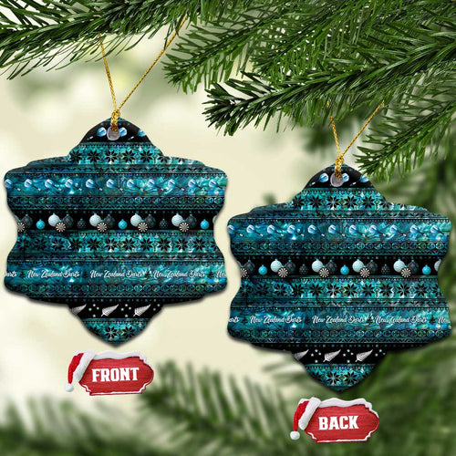 New Zealand Darts Christmas Ceramic Ornament Merry Xmas Aotearoa Maori Paua Shell - Aussie Hoodie