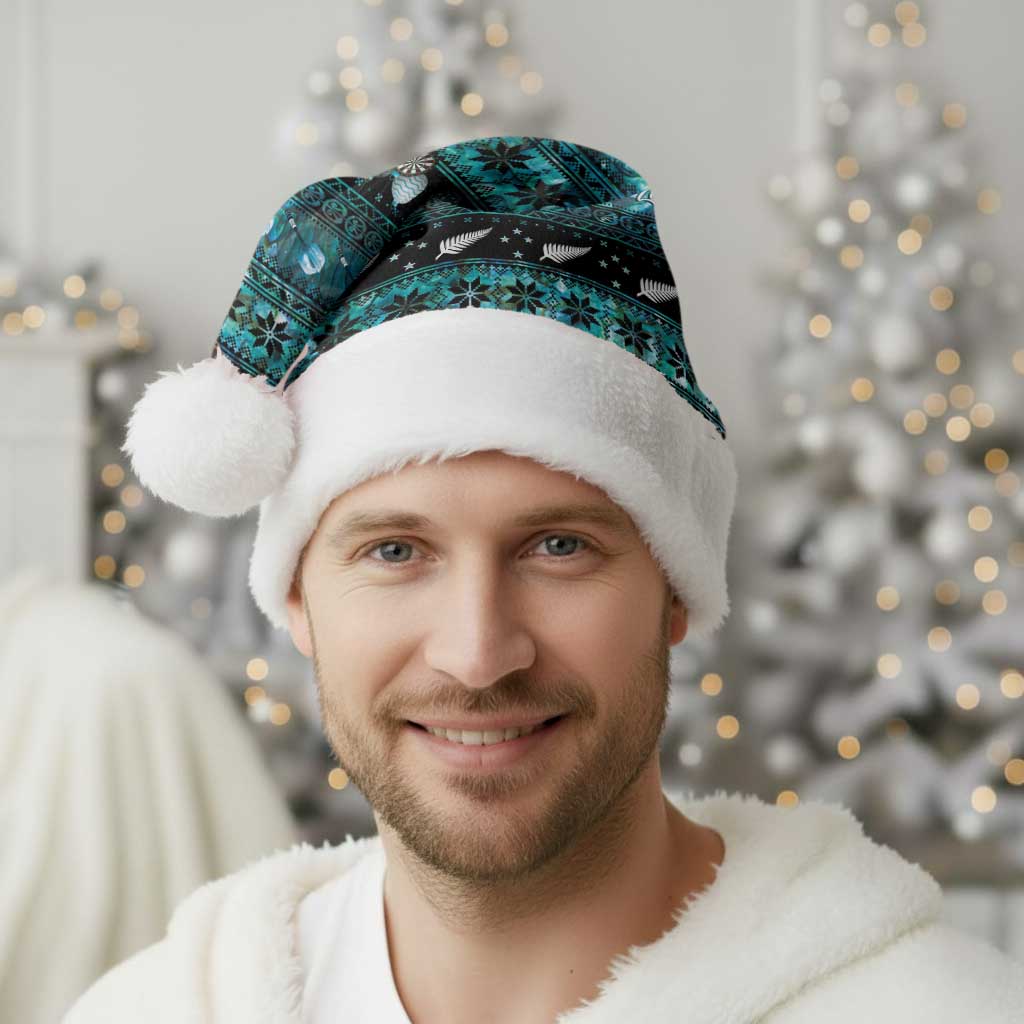 New Zealand Darts Christmas Santa Hat Merry Xmas Aotearoa Maori Paua Shell - Aussie Hoodie