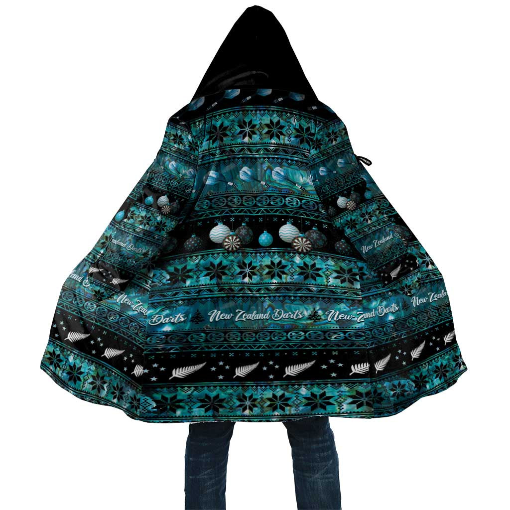 New Zealand Darts Christmas Cloak Merry Xmas Aotearoa Maori Paua Shell - Aussie Hoodie