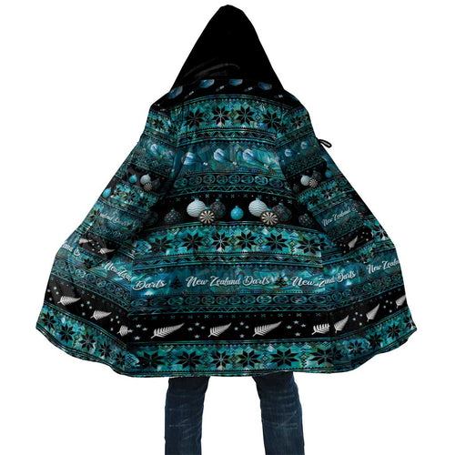 New Zealand Darts Christmas Cloak Merry Xmas Aotearoa Maori Paua Shell - Aussie Hoodie