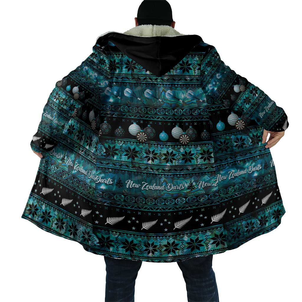 New Zealand Darts Christmas Cloak Merry Xmas Aotearoa Maori Paua Shell - Aussie Hoodie