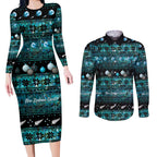 New Zealand Darts Christmas Couples Matching Long Sleeve Bodycon Dress and Long Sleeve Button Shirt Merry Xmas Aotearoa Maori Paua Shell - Aussie Hoodie