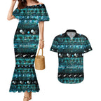 New Zealand Darts Christmas Couples Matching Mermaid Dress and Hawaiian Shirt Merry Xmas Aotearoa Maori Paua Shell - Aussie Hoodie