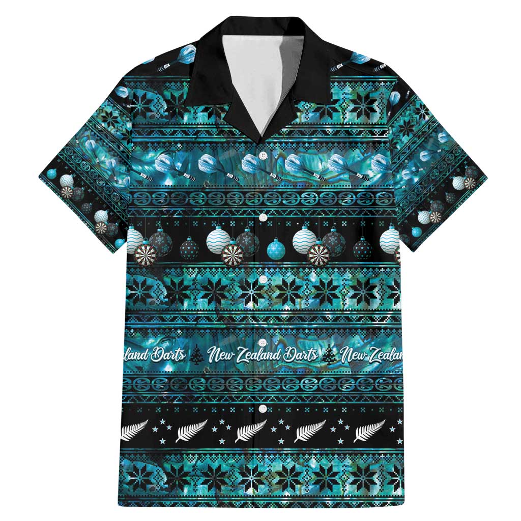 New Zealand Darts Christmas Family Matching Mermaid Dress and Hawaiian Shirt Merry Xmas Aotearoa Maori Paua Shell - Aussie Hoodie