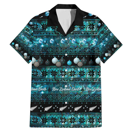 New Zealand Darts Christmas Family Matching Mermaid Dress and Hawaiian Shirt Merry Xmas Aotearoa Maori Paua Shell - Aussie Hoodie