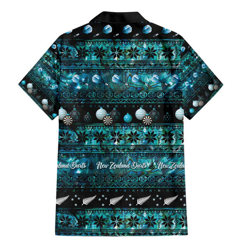 New Zealand Darts Christmas Family Matching Mermaid Dress and Hawaiian Shirt Merry Xmas Aotearoa Maori Paua Shell - Aussie Hoodie