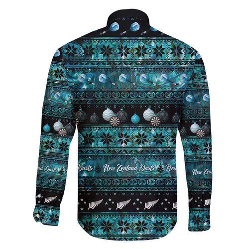 New Zealand Darts Christmas Family Matching Mermaid Dress and Hawaiian Shirt Merry Xmas Aotearoa Maori Paua Shell - Aussie Hoodie
