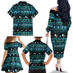 New Zealand Darts Christmas Family Matching Off The Shoulder Long Sleeve Dress and Hawaiian Shirt Merry Xmas Aotearoa Maori Paua Shell - Aussie Hoodie