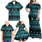 New Zealand Darts Christmas Family Matching Off Shoulder Maxi Dress and Hawaiian Shirt Merry Xmas Aotearoa Maori Paua Shell - Aussie Hoodie