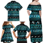 New Zealand Darts Christmas Family Matching Off Shoulder Maxi Dress and Hawaiian Shirt Merry Xmas Aotearoa Maori Paua Shell - Aussie Hoodie