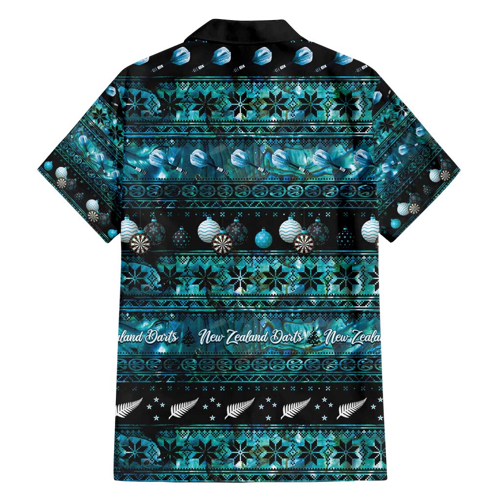 New Zealand Darts Christmas Family Matching Tank Maxi Dress and Hawaiian Shirt Merry Xmas Aotearoa Maori Paua Shell - Aussie Hoodie