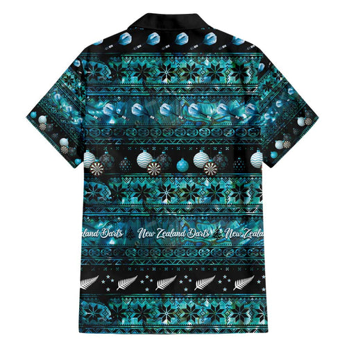 New Zealand Darts Christmas Hawaiian Shirt Merry Xmas Aotearoa Maori Paua Shell - Aussie Hoodie