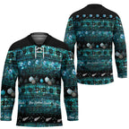 New Zealand Darts Christmas Hockey Jersey Merry Xmas Aotearoa Maori Paua Shell - Aussie Hoodie