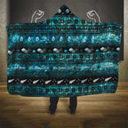 New Zealand Darts Christmas Hooded Blanket Merry Xmas Aotearoa Maori Paua Shell - Aussie Hoodie