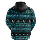 New Zealand Darts Christmas Hoodie Merry Xmas Aotearoa Maori Paua Shell - Aussie Hoodie
