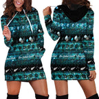 New Zealand Darts Christmas Hoodie Dress Merry Xmas Aotearoa Maori Paua Shell - Aussie Hoodie