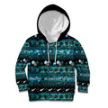 New Zealand Darts Christmas Kid Hoodie Merry Xmas Aotearoa Maori Paua Shell - Aussie Hoodie